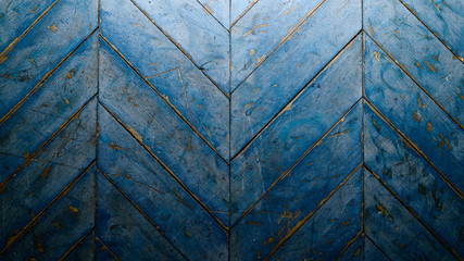 herringbone blue wood parquet, turquoise wooden background