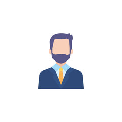 business man flat style icon