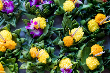 Loy Krathong Festival, the full moon of the 12th month Be famous festival of Thailand.