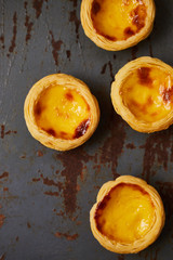 Egg tart dessert on the table.