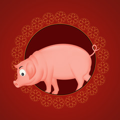 pig icon for horoscope Chinese