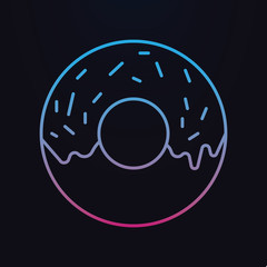 Donut nolan icon. Simple thin line, outline vector of party icons for ui and ux, website or mobile application