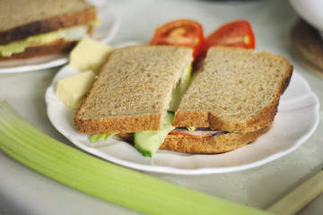 wholemeal salad sandwich