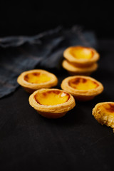Egg tart dessert on the table.