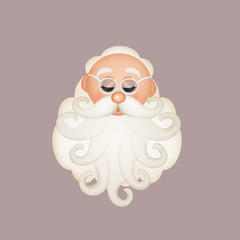 funny illustration of Santa Claus