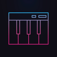 Piano keys nolan icon. Simple thin line, outline vector of party icons for ui and ux, website or mobile application