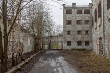 Abandoned Patarei Prison exercise area