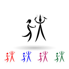 Celebrate a holiday multi color icon. Simple glyph, flat vector of party icons for ui and ux, website or mobile application