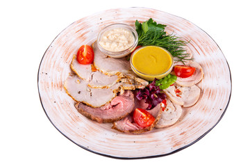 Plate meat, cold snack