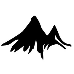 black Mountain icon Logo Business Template Vector on white background