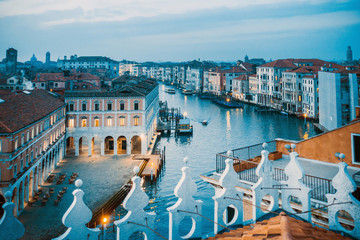 Fototapeta premium VENICE, ITALY - December 21, 2017 : Venice City View, ITALY