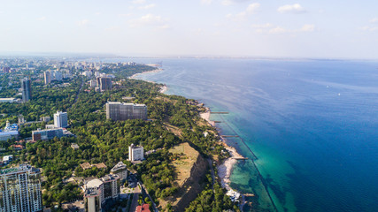 Aerial view of Odessa historical city centre in Ukraine