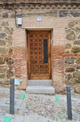 Vintage door of a house in Toledo, Spain 