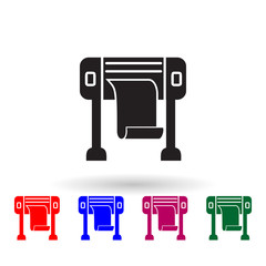 Thermal printer multi color icon. Simple glyph, flat vector of print house icons for ui and ux, website or mobile application