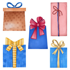 Gift boxes set with decoration
