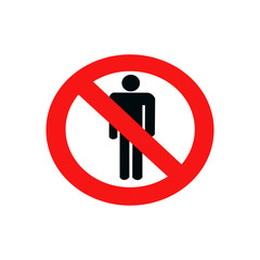 No Entry Symbol, Vector Illustration, Isolate White Background Icon