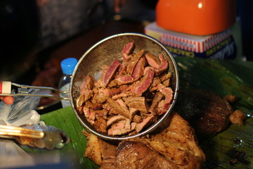 medium rare beef steak meat