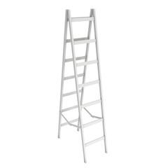 Step ladder. 3d render isolated on white