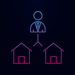 Real estate - select house nolan icon. Simple thin line, outline vector of real estate icons for ui and ux, website or mobile application