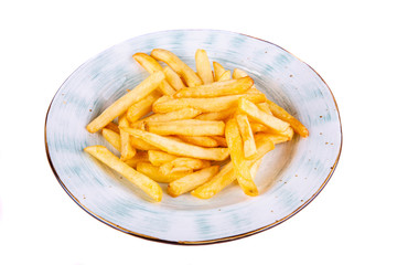 Fries on the plate fried