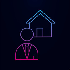 Realtor nolan icon. Simple thin line, outline vector of real estate icons for ui and ux, website or mobile application