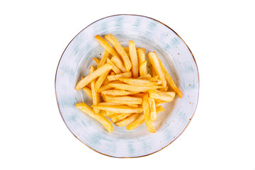  Fries fried on a plate