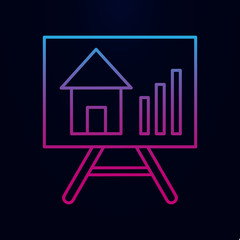 Growth of real estate prices vector nolan icon. Simple thin line, outline vector of real estate icons for ui and ux, website or mobile application