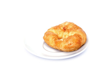 Flat view of Croissant bread