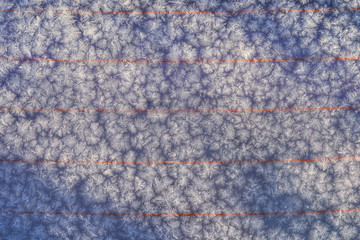 Frosty pattern on the surface in winter season