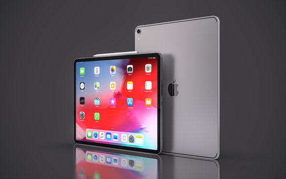 Cracow, Poland - November 26, 2019 : iPad Pro a new version of the tablet from Apple.