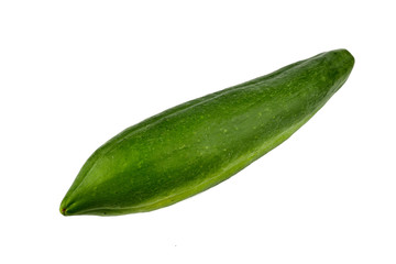 green papaya isolated on white background, ingredient Spicy green papaya salad or somtum Famous food in thailand