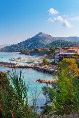 Fototapeta na wymiar Panoramic view of Castellabate and the coast, Province of Salerno, Campania, southern Italy