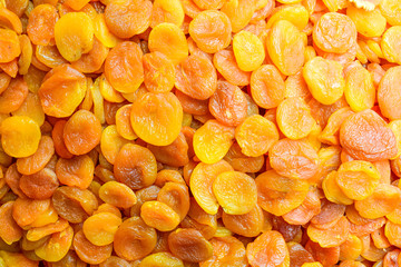 Close up dried apricots
