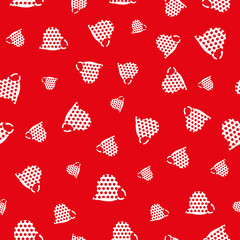 Red and white seamless pattern print background