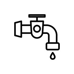 save water outline icon. vector illustration. Isolated on white background.