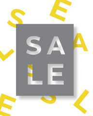 Summer sale poster design with decorate text. Vector illustration.