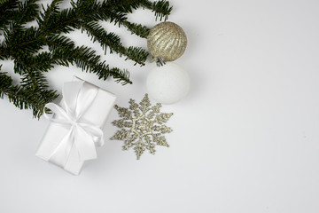 christmas tree decoration on white background