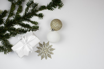 christmas tree decoration on white background