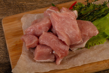 Raw pork meat for roast