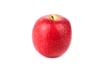 Red apples pink lady (Malus domestica Cripps Pink) isolated on white background. Organic fruits for...