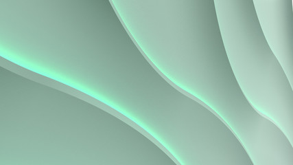 Simple glow lines on wall background  3d render