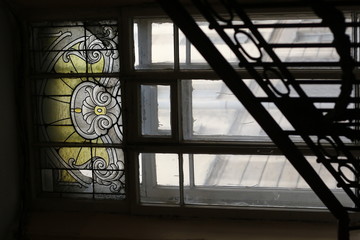 the window in art Nouveau style