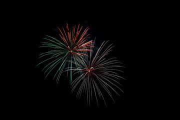 Colorful firework for new year&acute;s eve
