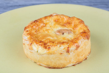 Kish with rice and nut, served for breakfast