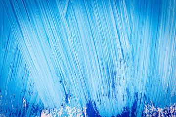 Abstract brushed blue acrylic arts background