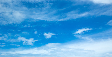 blue sky background with tiny clouds