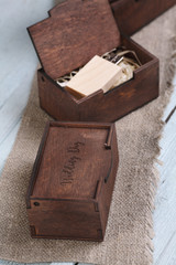 Raw wooden box for small items