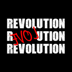 Revolution Love - Vector illustration design for banner, t-shirt graphics, fashion prints, slogan tees, stickers, cards, poster, emblem and other creative uses