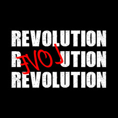 Revolution Love -  Vector illustration design for banner, t-shirt graphics, fashion prints, slogan tees, stickers, cards, poster, emblem and other creative uses