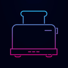 Toaster nolan icon. Simple thin line, outline vector of kitchen icons for ui and ux, website or mobile application